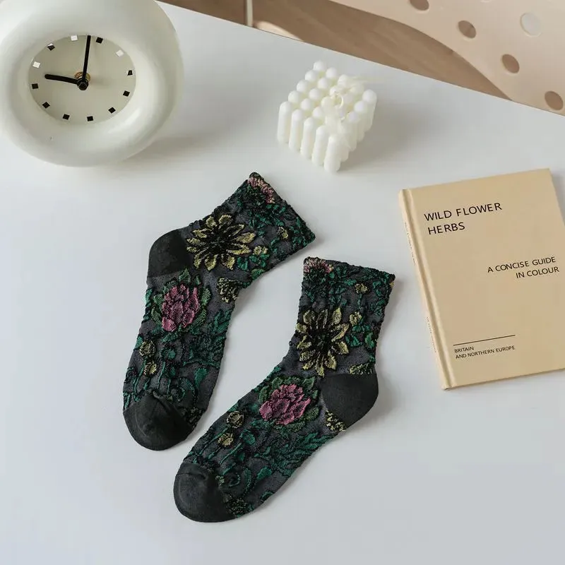 5 Pairs Vintage Pattern Socks