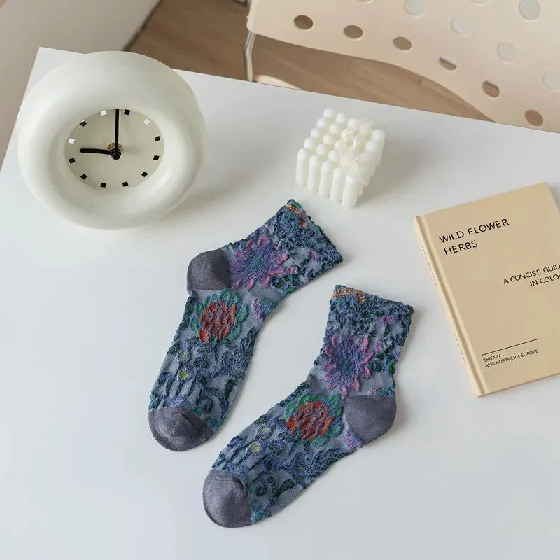 5 Pairs Vintage Pattern Socks