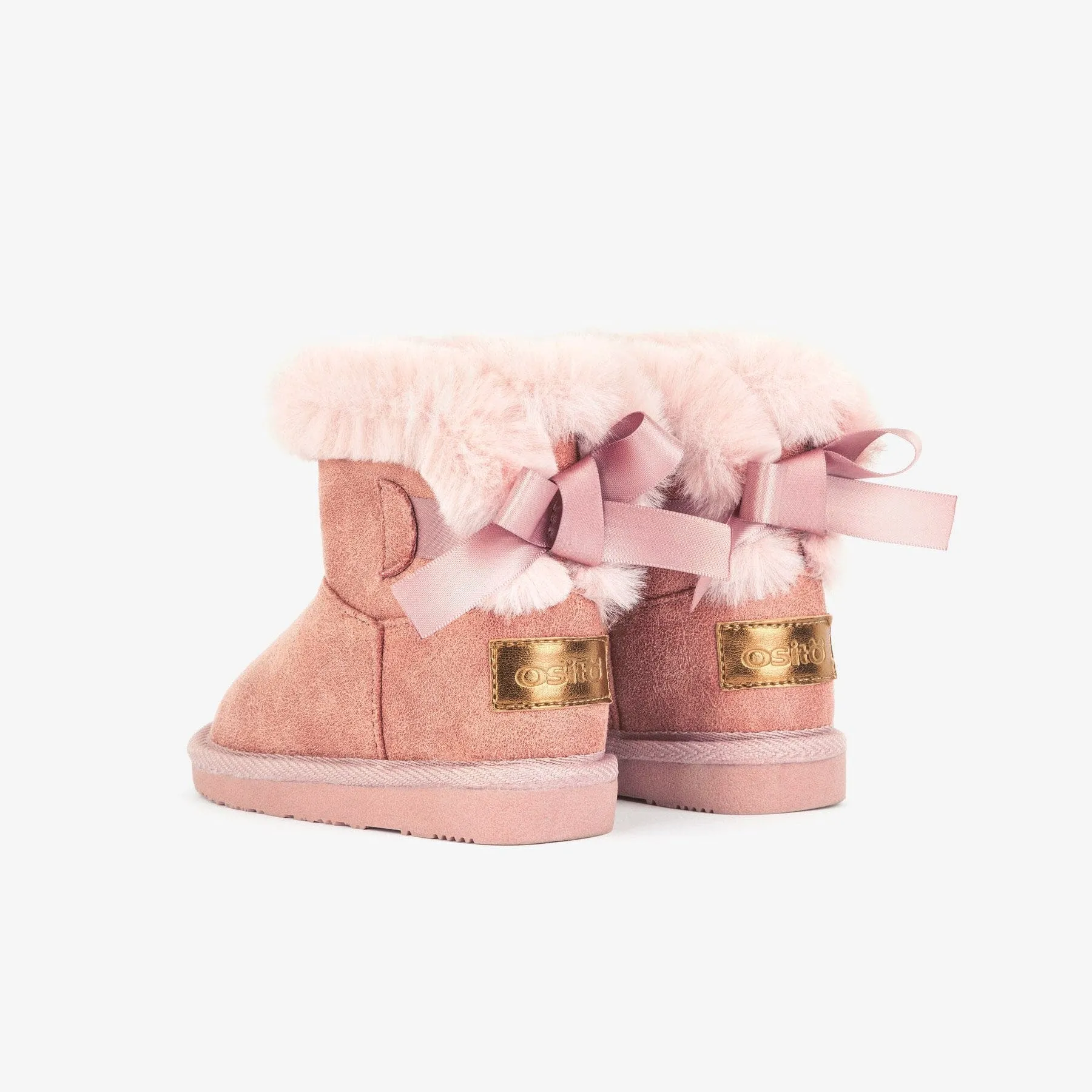 Baby's Pink Australian Boots with Bow