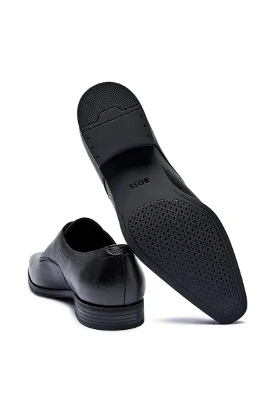 Boss Leather Theon Derby Shoes- Black