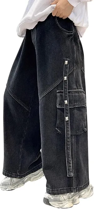 Boys Loose Jeans for Spring Summer and Autumn Medium and Large Children's Personalized How to Pair Outfits