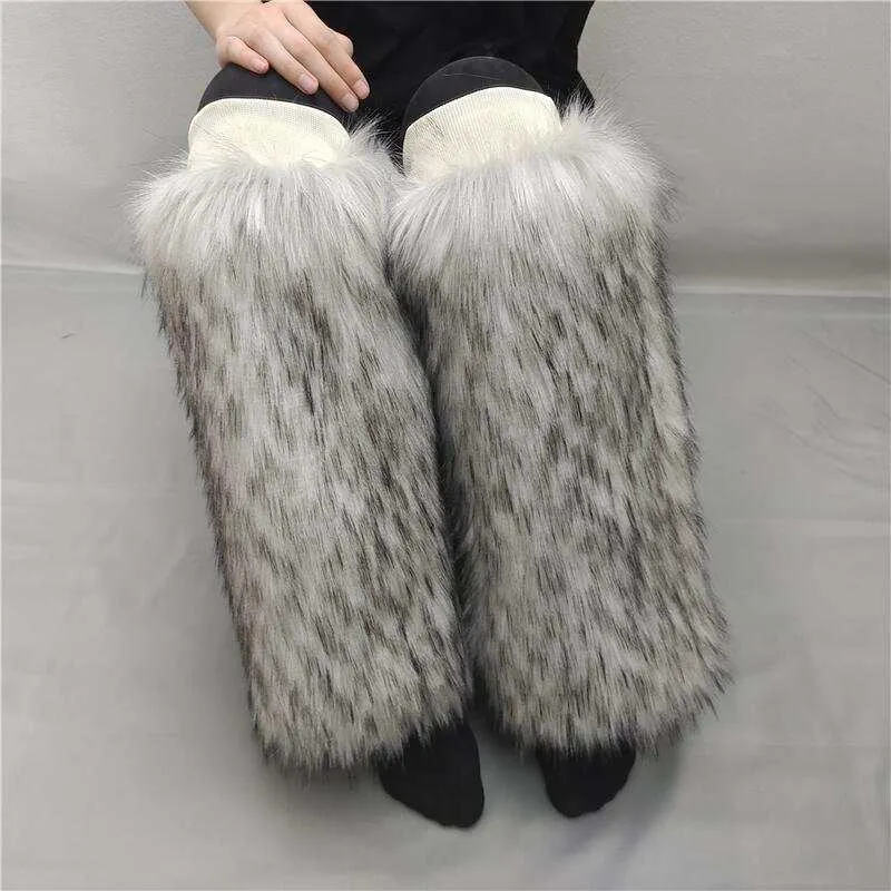 Faux Fur Leg Warmers 2 Boot Cover
