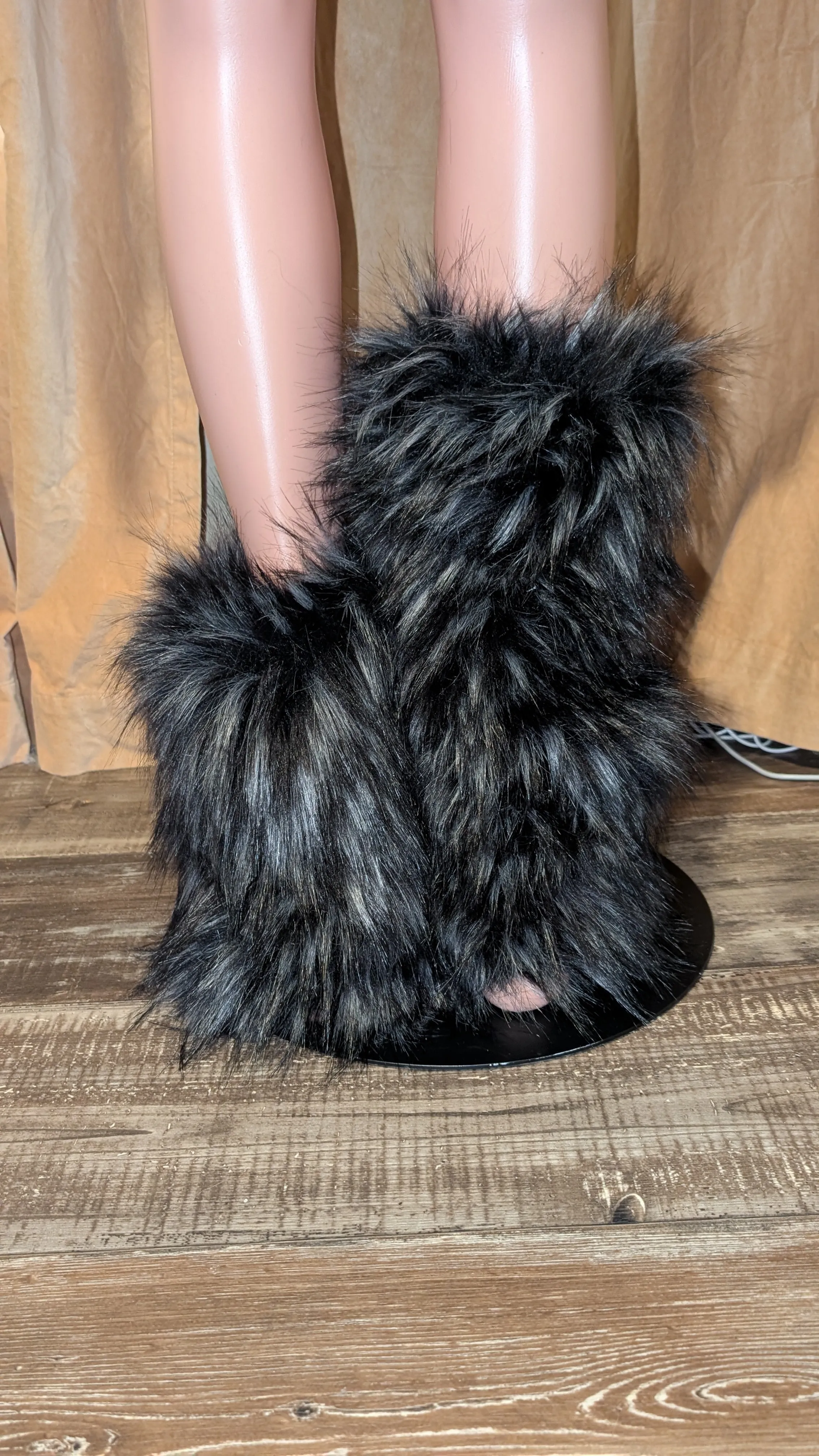 Faux Fur Leg Warmers 2 Boot Cover
