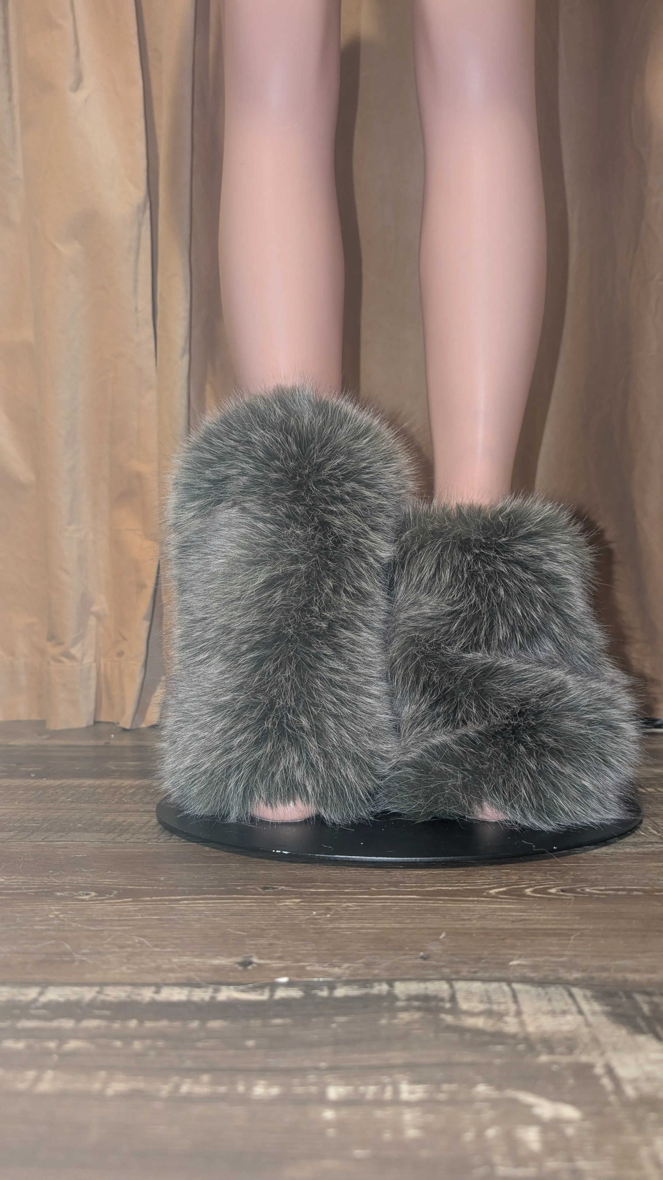 Faux Fur Leg Warmers 2 Boot Cover