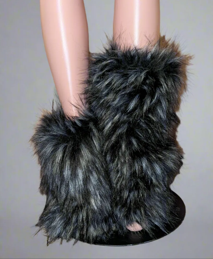Faux Fur Leg Warmers 2 Boot Cover
