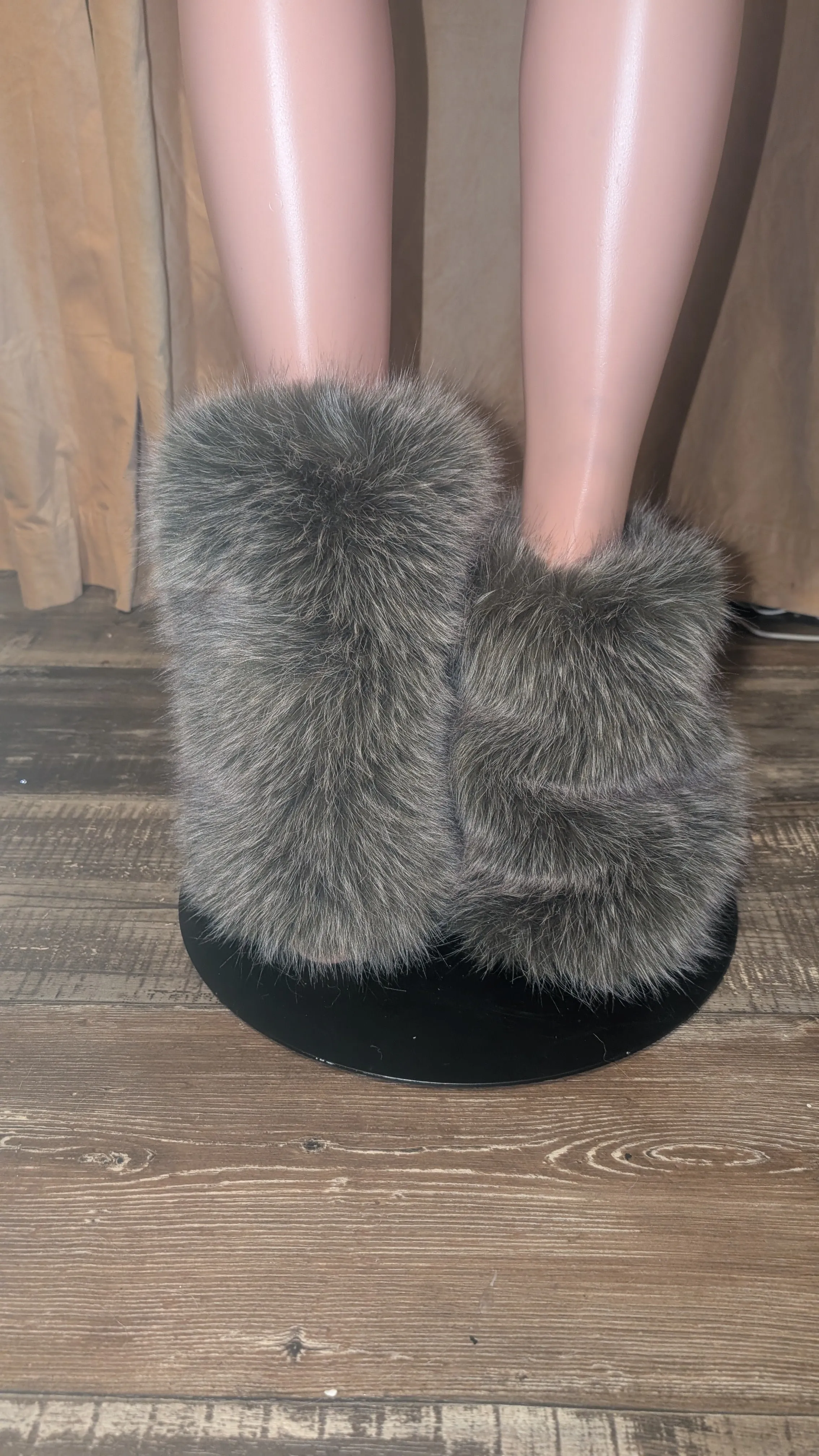 Faux Fur Leg Warmers 2 Boot Cover