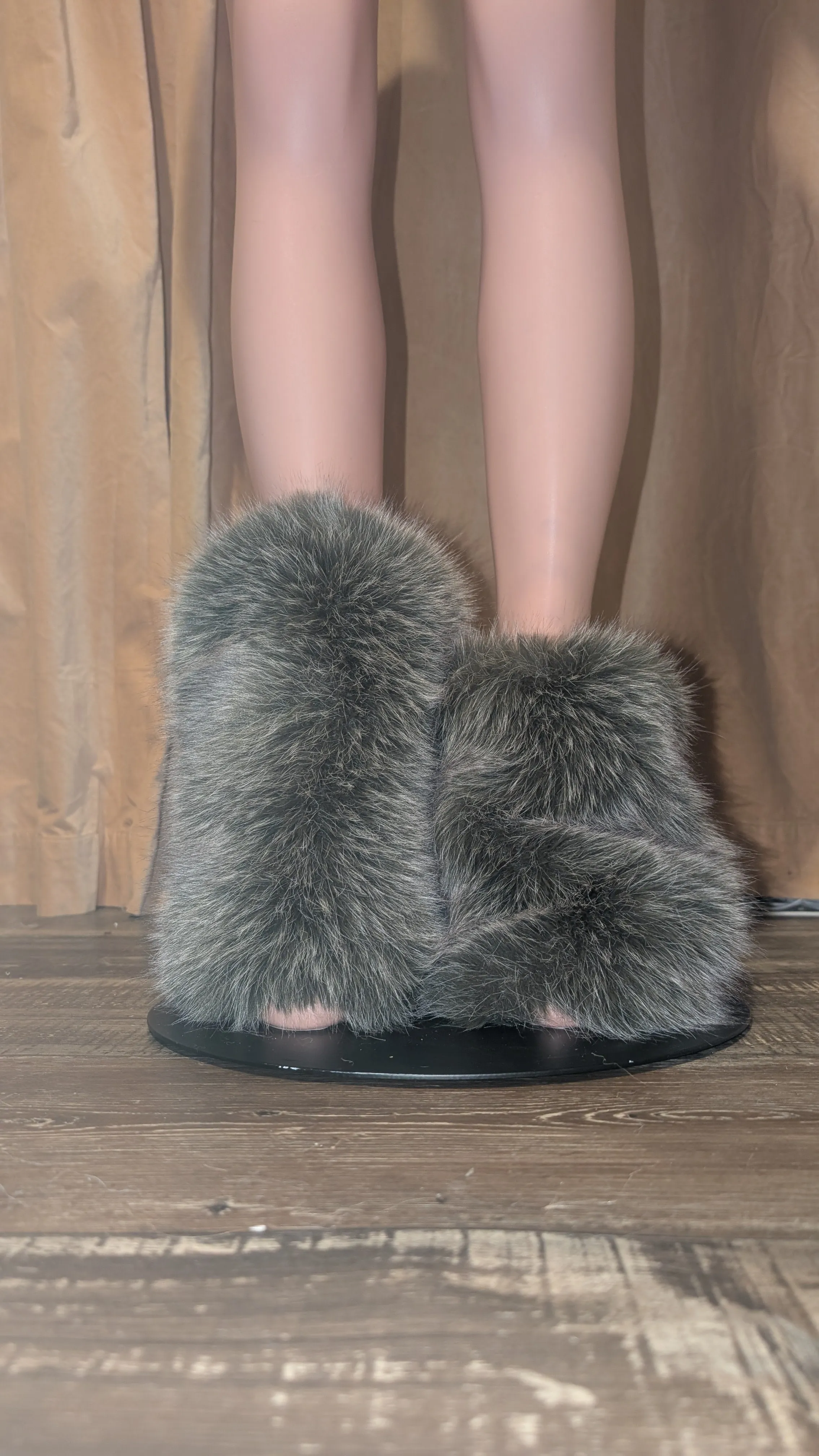 Faux Fur Leg Warmers 2 Boot Cover