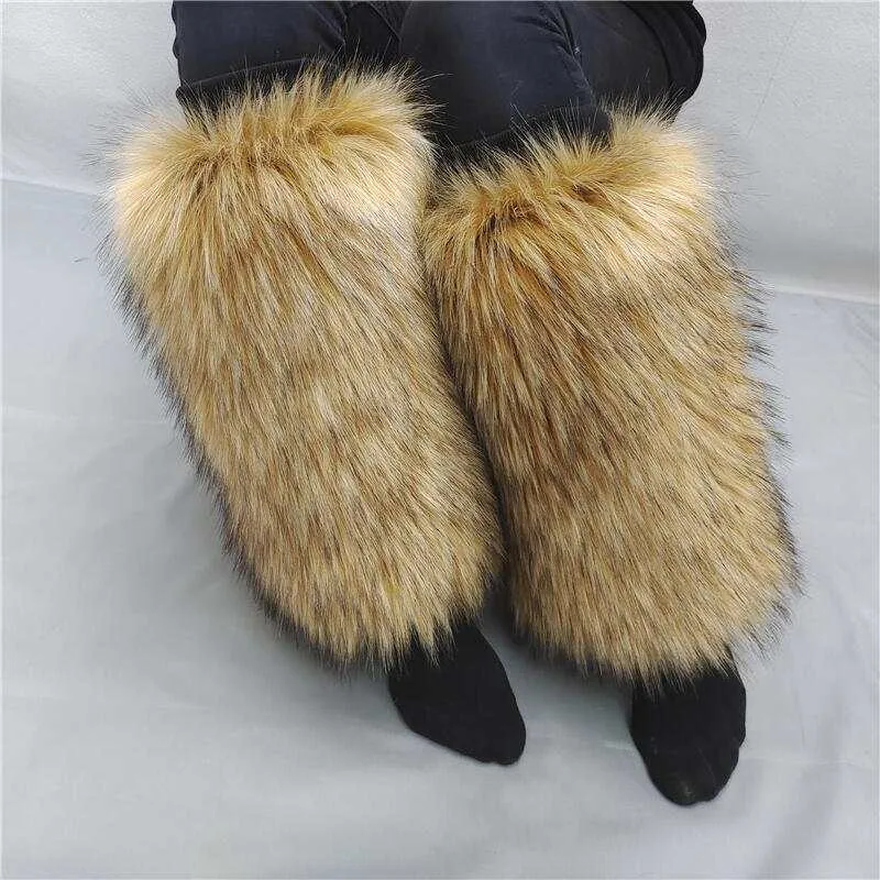 Faux Fur Leg Warmers 2 Boot Cover