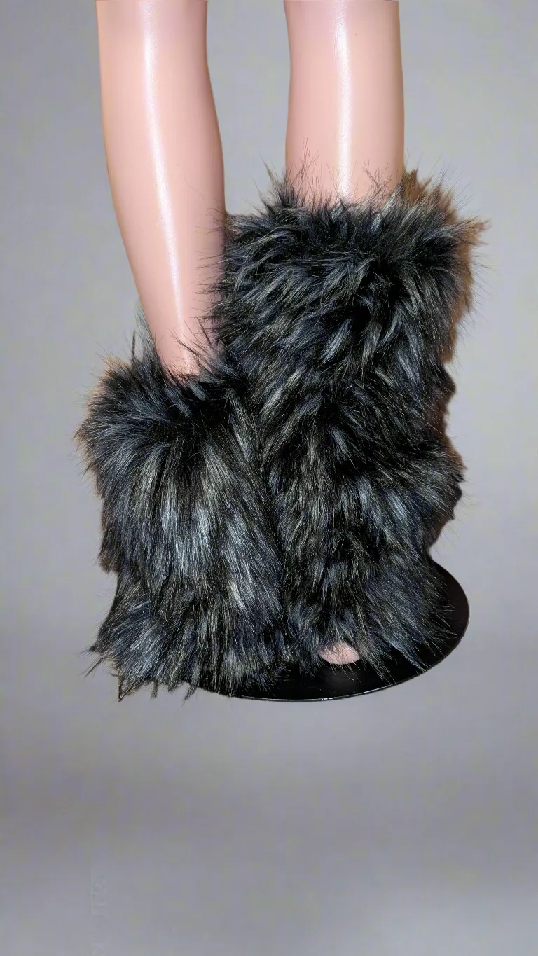 Faux Fur Leg Warmers 2 Boot Cover