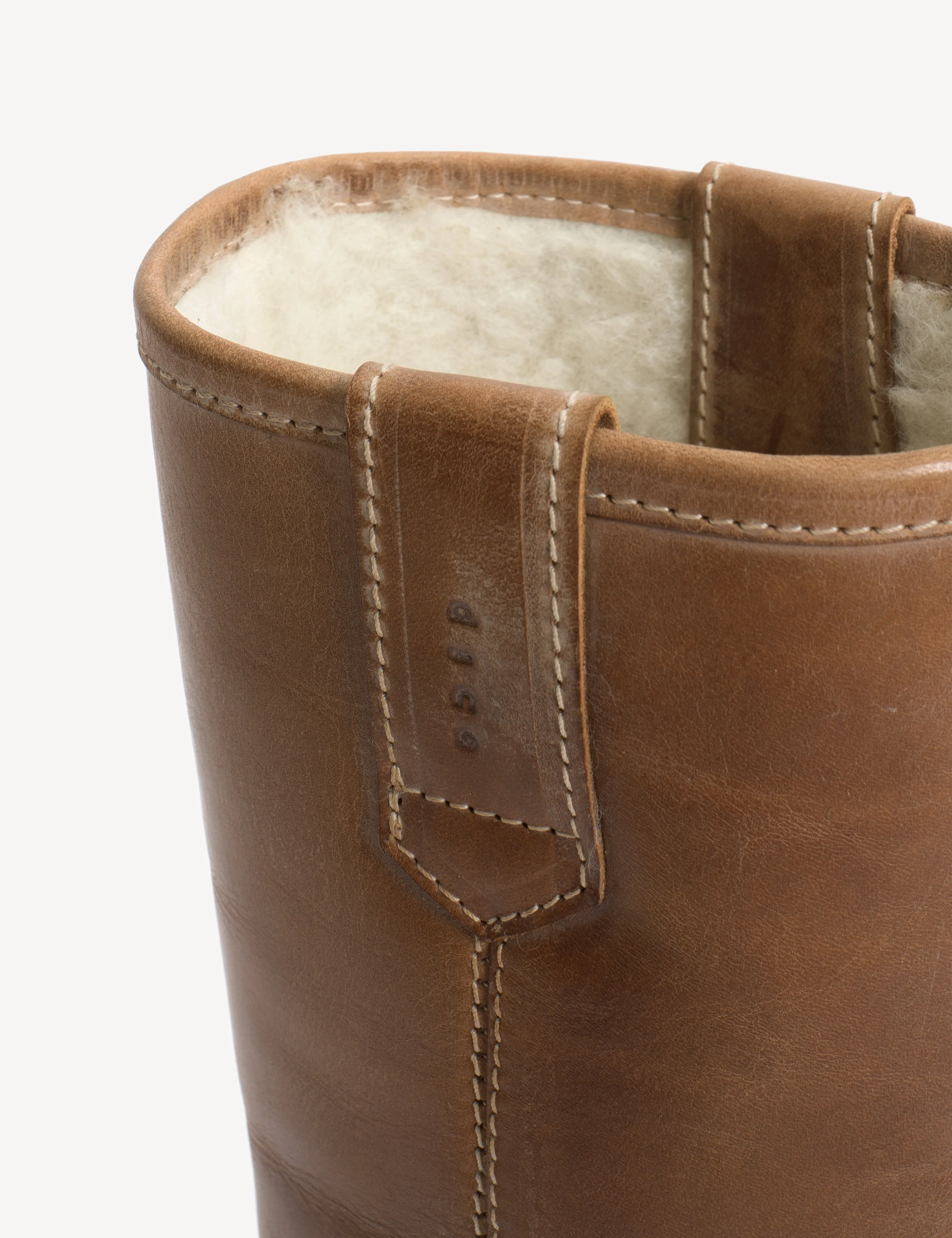 Kimmi Boot In Dark Tan Escovado Leather