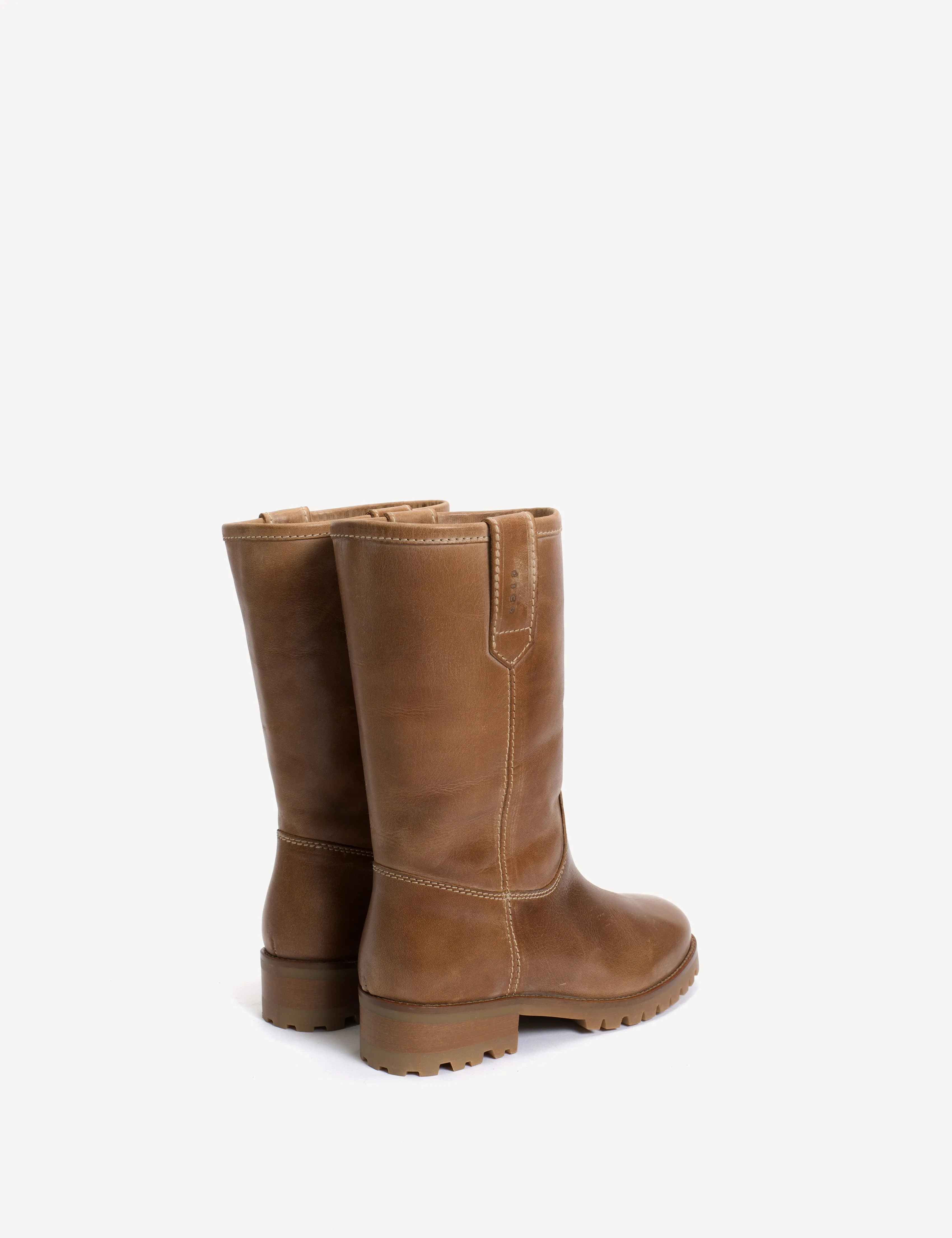 Kimmi Boot In Dark Tan Escovado Leather