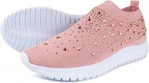 Lausiuoe Running Shoes For Women Arch Support Slip On Walking Shoes Lightweight Casual Fashion Sneakers Tennis Shoes