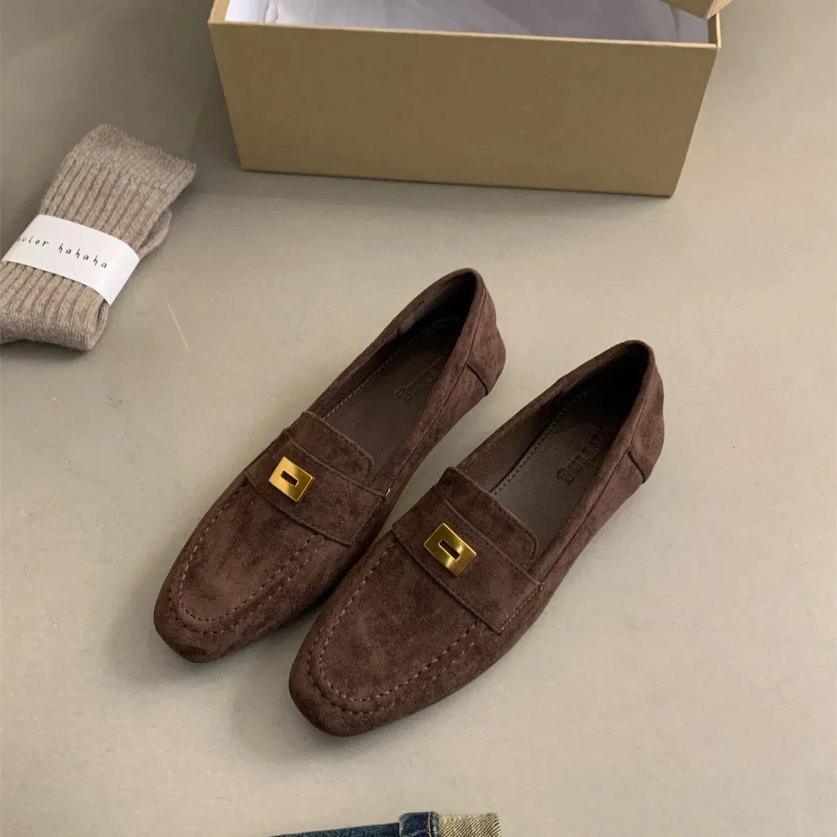 Lina | Orthopdische Britische Schuhe aus leichtem Wildleder