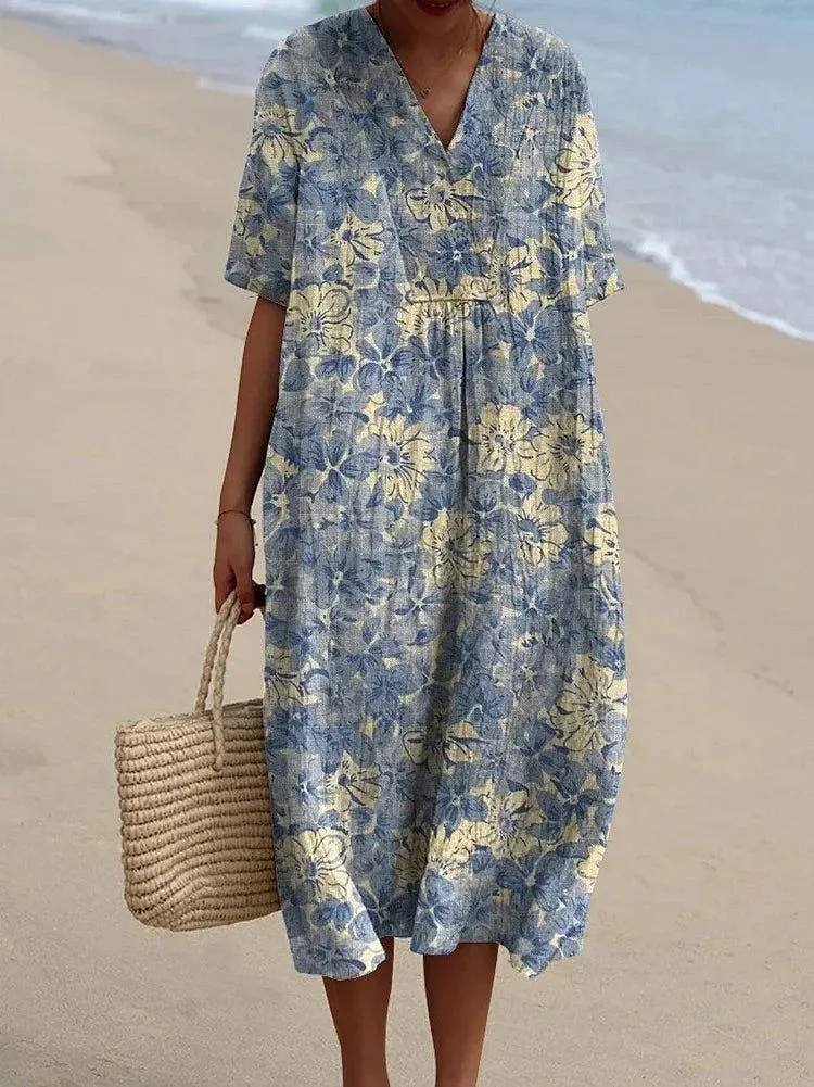 Lucy | Dress with vibrant floral pattern
