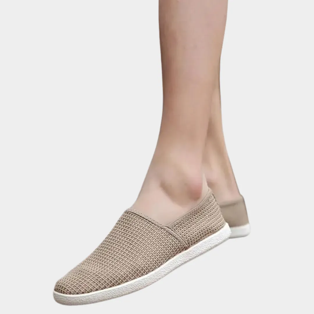 Men's Breathable Canvas Loafers  Slip-On Casual Shoes  Lightweight Linen  Multiple Colours