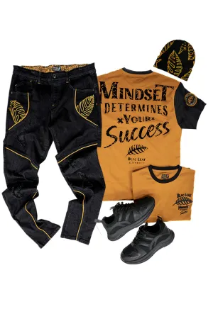 Mindset Determines Success Shirt, Denim Jeans, Beanie and Sneakers Big & Tall Bundle