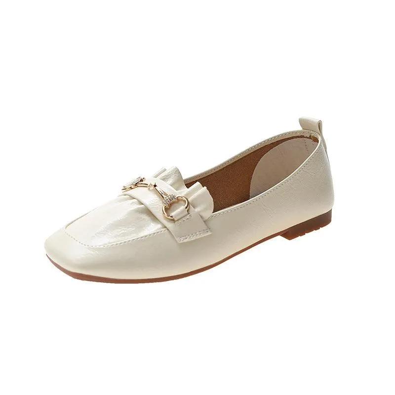 Small Leather Shoes, Leisure Spring And Autumn Loafers, Soft Leather Peas Shoes