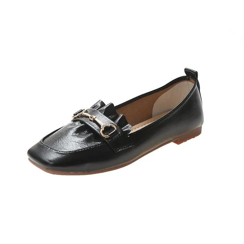 Small Leather Shoes, Leisure Spring And Autumn Loafers, Soft Leather Peas Shoes