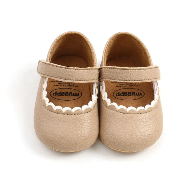 Spring Baby Shoes PU Leather Newborn Girls Shoes First Walkers Princess Bowknot Baby Prewalker