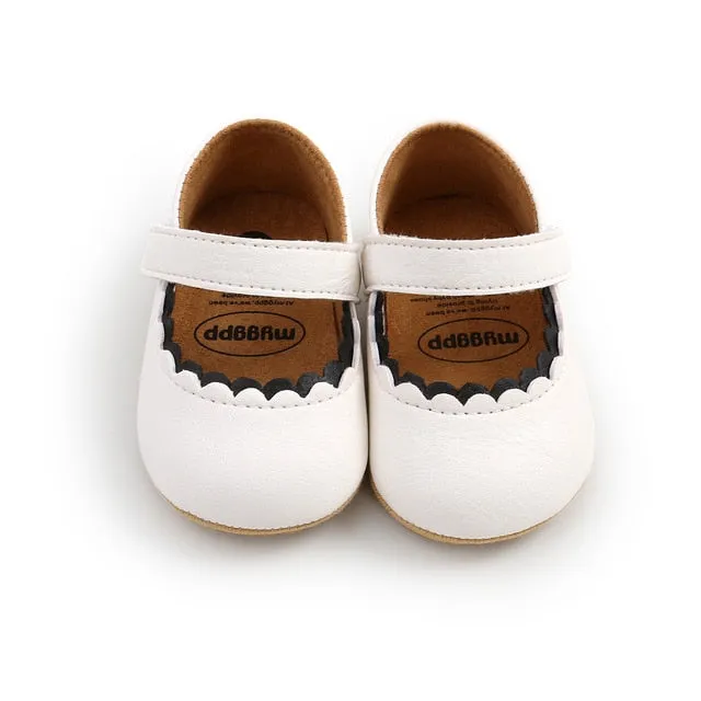 Spring Baby Shoes PU Leather Newborn Girls Shoes First Walkers Princess Bowknot Baby Prewalker