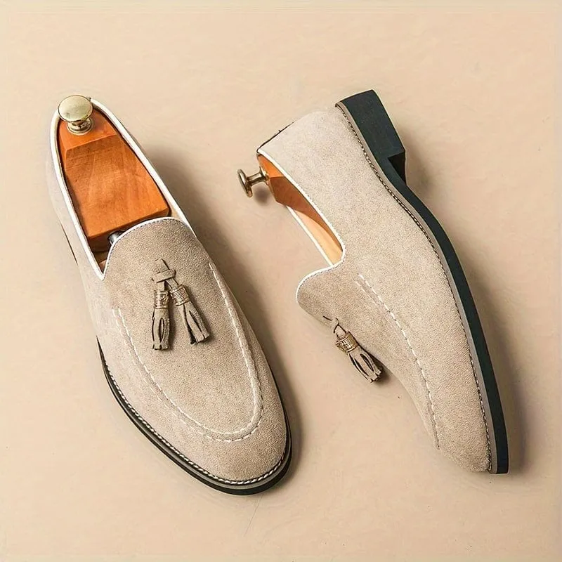 Stuttgart | Klassische Orthopdische Wildleder-Slipper mit Quasten