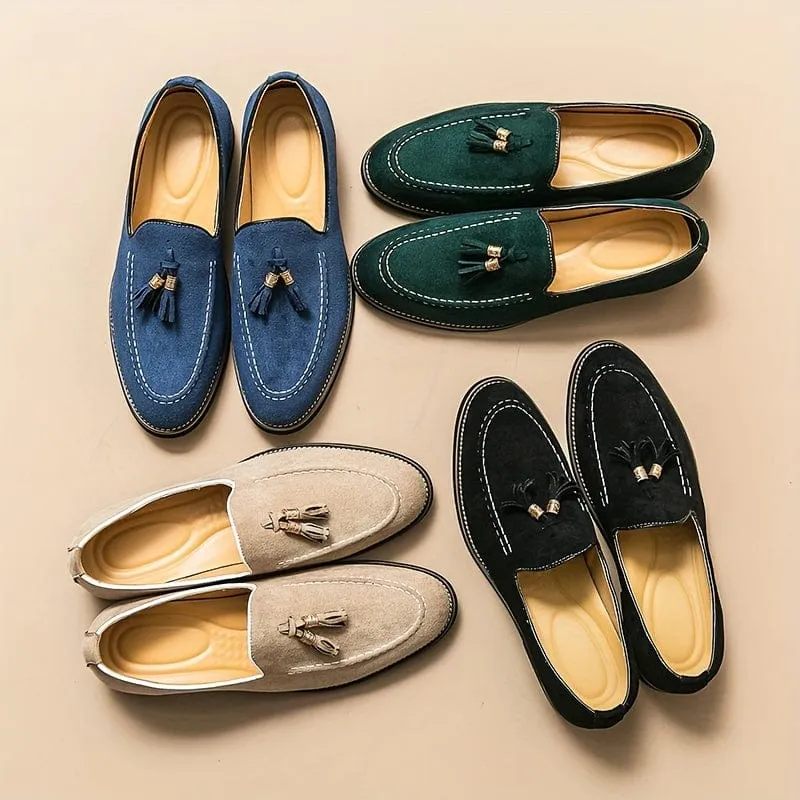 Stuttgart | Klassische Orthopdische Wildleder-Slipper mit Quasten