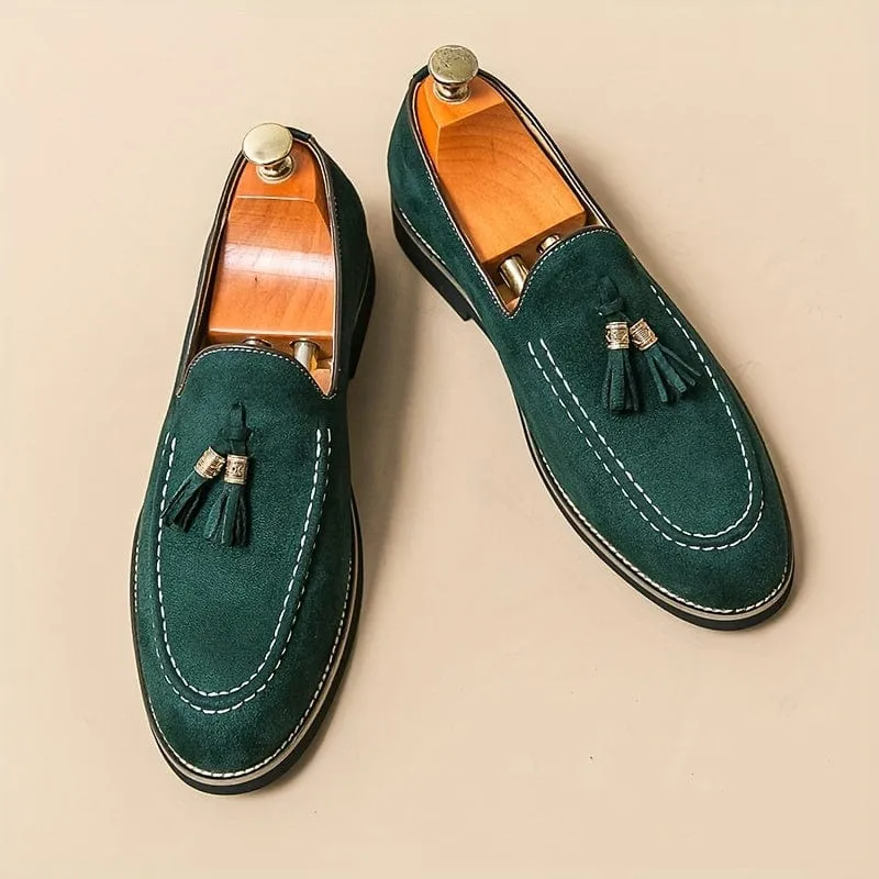 Stuttgart | Klassische Orthopdische Wildleder-Slipper mit Quasten