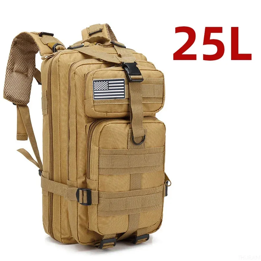 Tactical Backpack Sturdy Nylon Waterproof camping and hiking