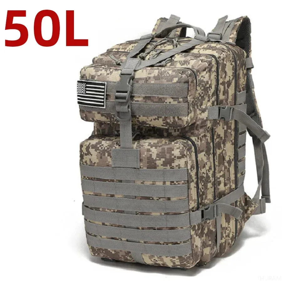 Tactical Backpack Sturdy Nylon Waterproof camping and hiking