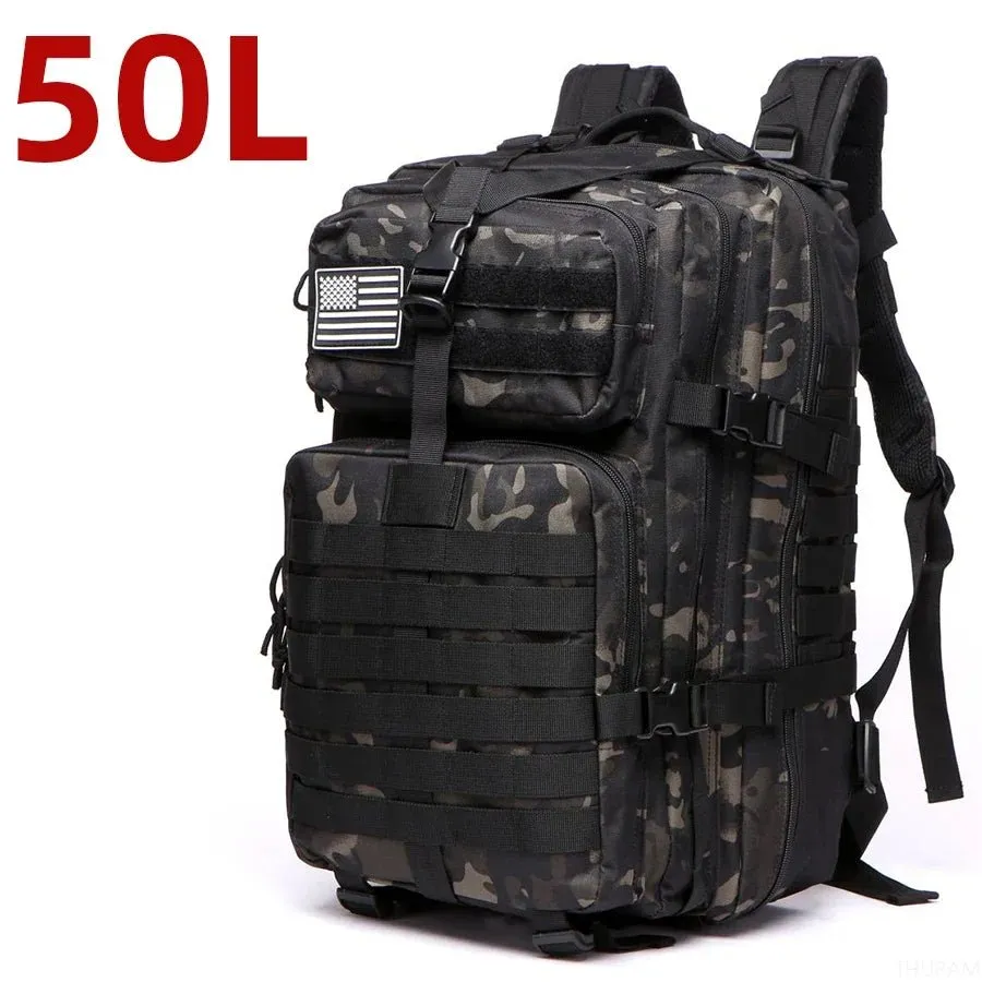 Tactical Backpack Sturdy Nylon Waterproof camping and hiking