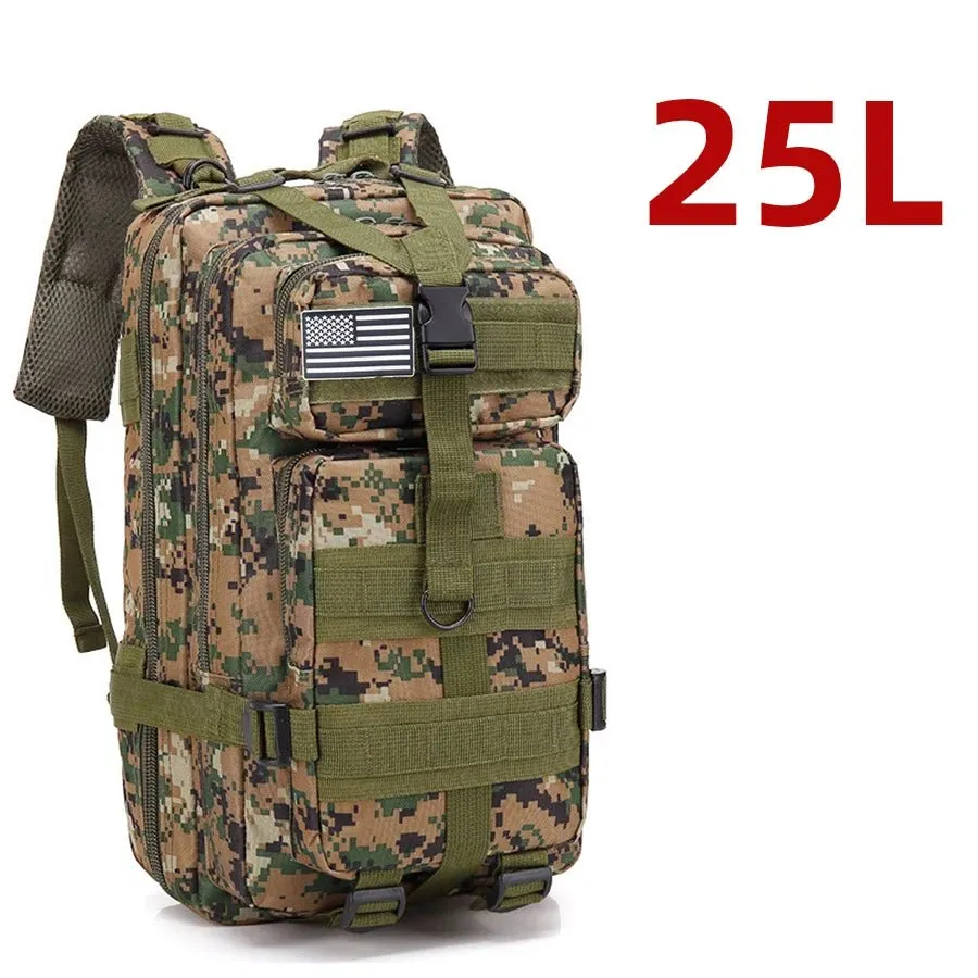 Tactical Backpack Sturdy Nylon Waterproof camping and hiking