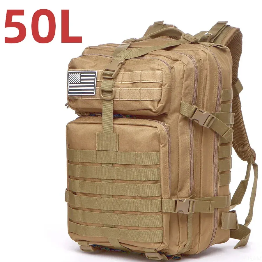 Tactical Backpack Sturdy Nylon Waterproof camping and hiking