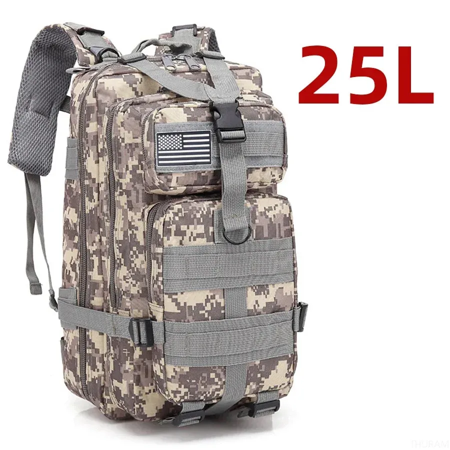 Tactical Backpack Sturdy Nylon Waterproof camping and hiking