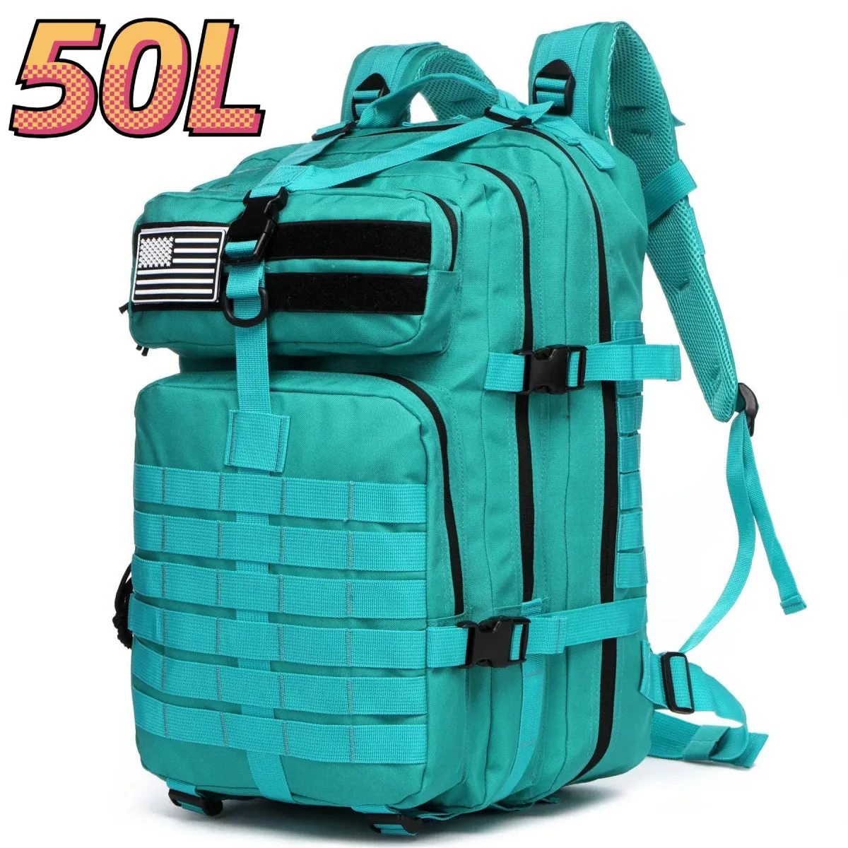 Tactical Backpack Sturdy Nylon Waterproof camping and hiking