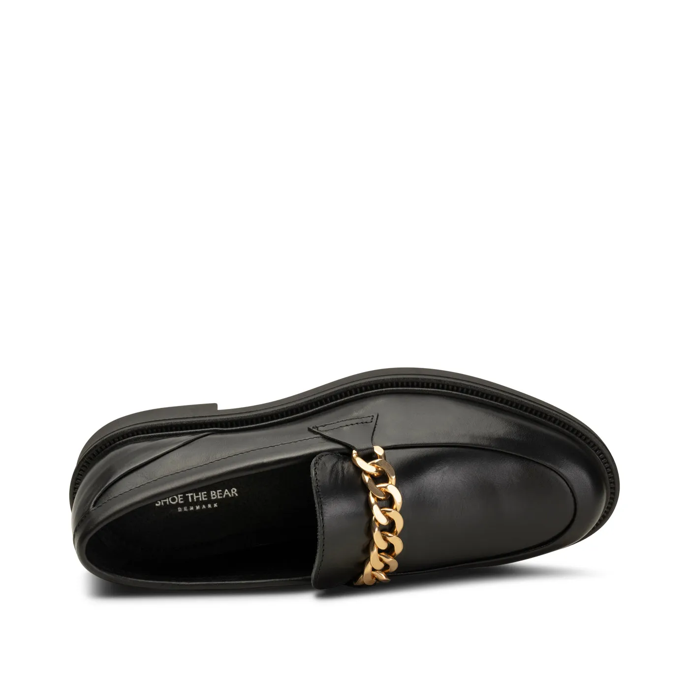 Thyra Kæde Loafer Læder - BLACK