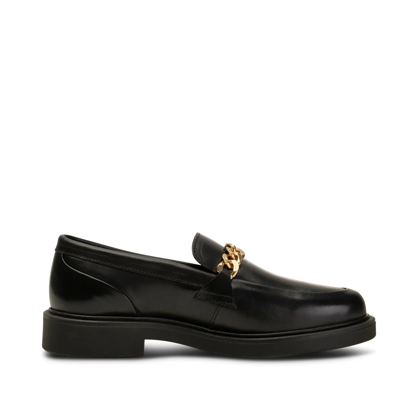 Thyra Kæde Loafer Læder - BLACK