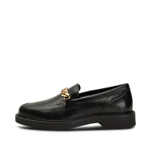 Thyra Kæde Loafer Læder - BLACK