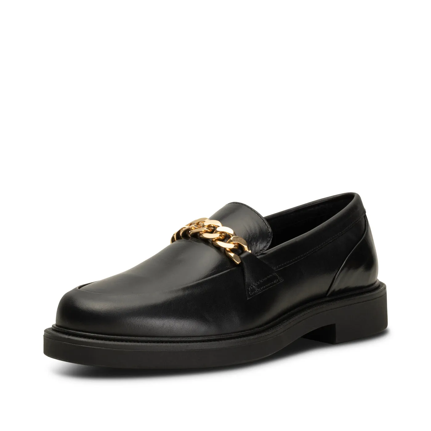 Thyra Kæde Loafer Læder - BLACK