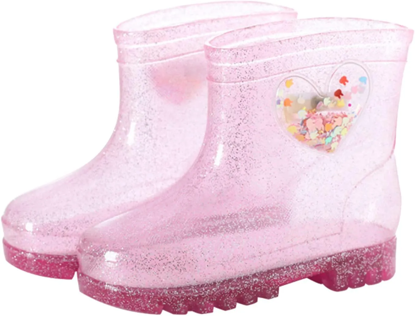 Toddler Kids Waterproof Rain Boots Light Infant Boys Girls PVC Glow Rain Boots Waterproof Non Slip Shoes Outdoor Shoes