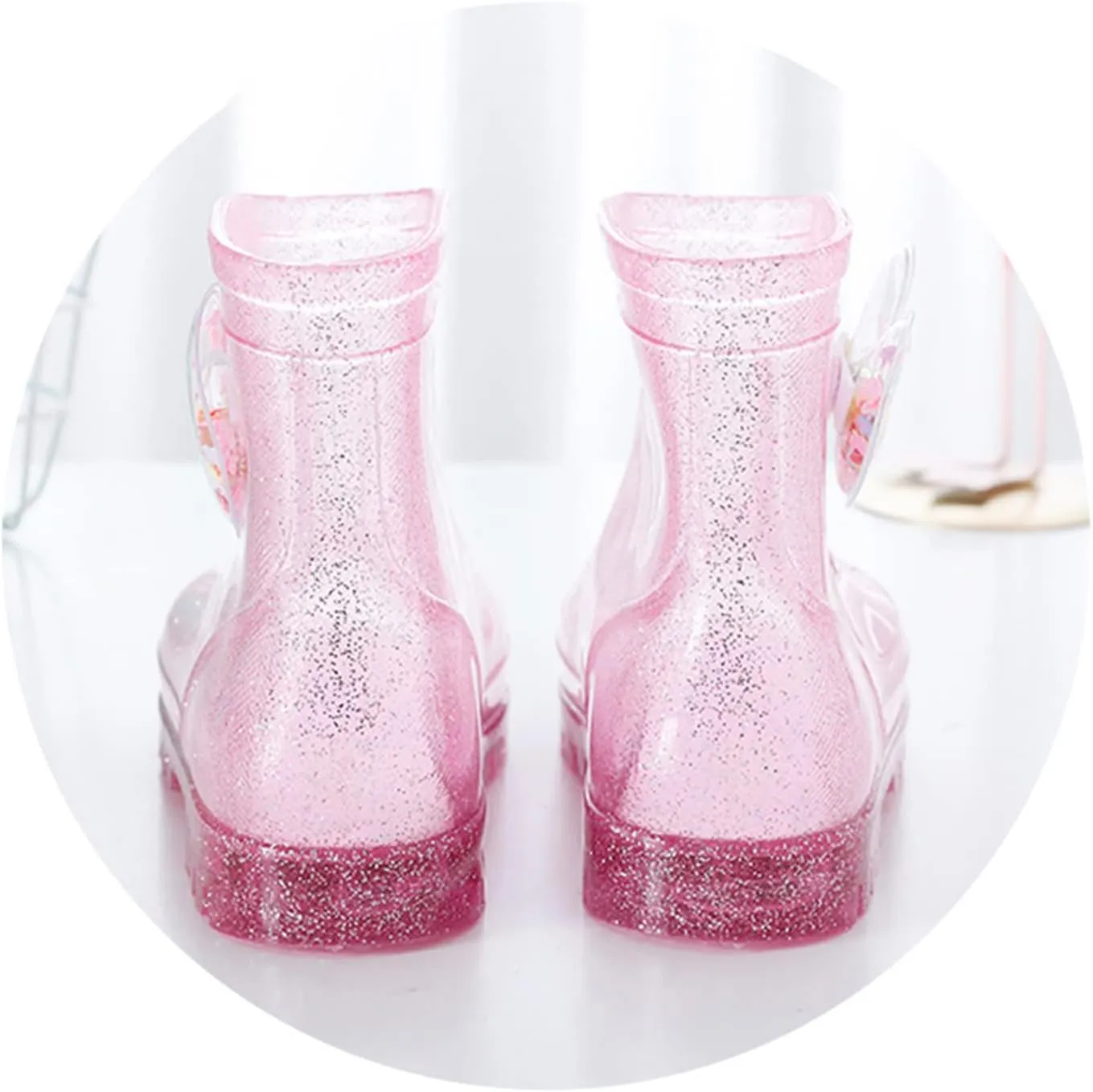 Toddler Kids Waterproof Rain Boots Light Infant Boys Girls PVC Glow Rain Boots Waterproof Non Slip Shoes Outdoor Shoes