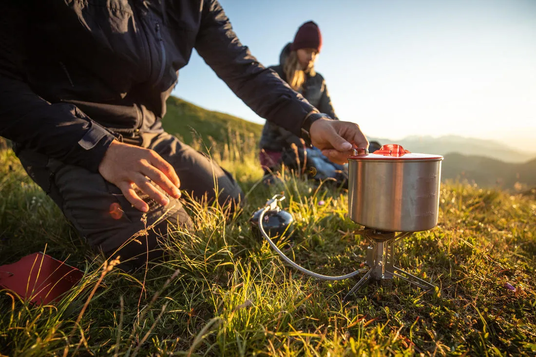 Trekking Cookset Stainless Steel 0.9 L 1 Person - Trek 500