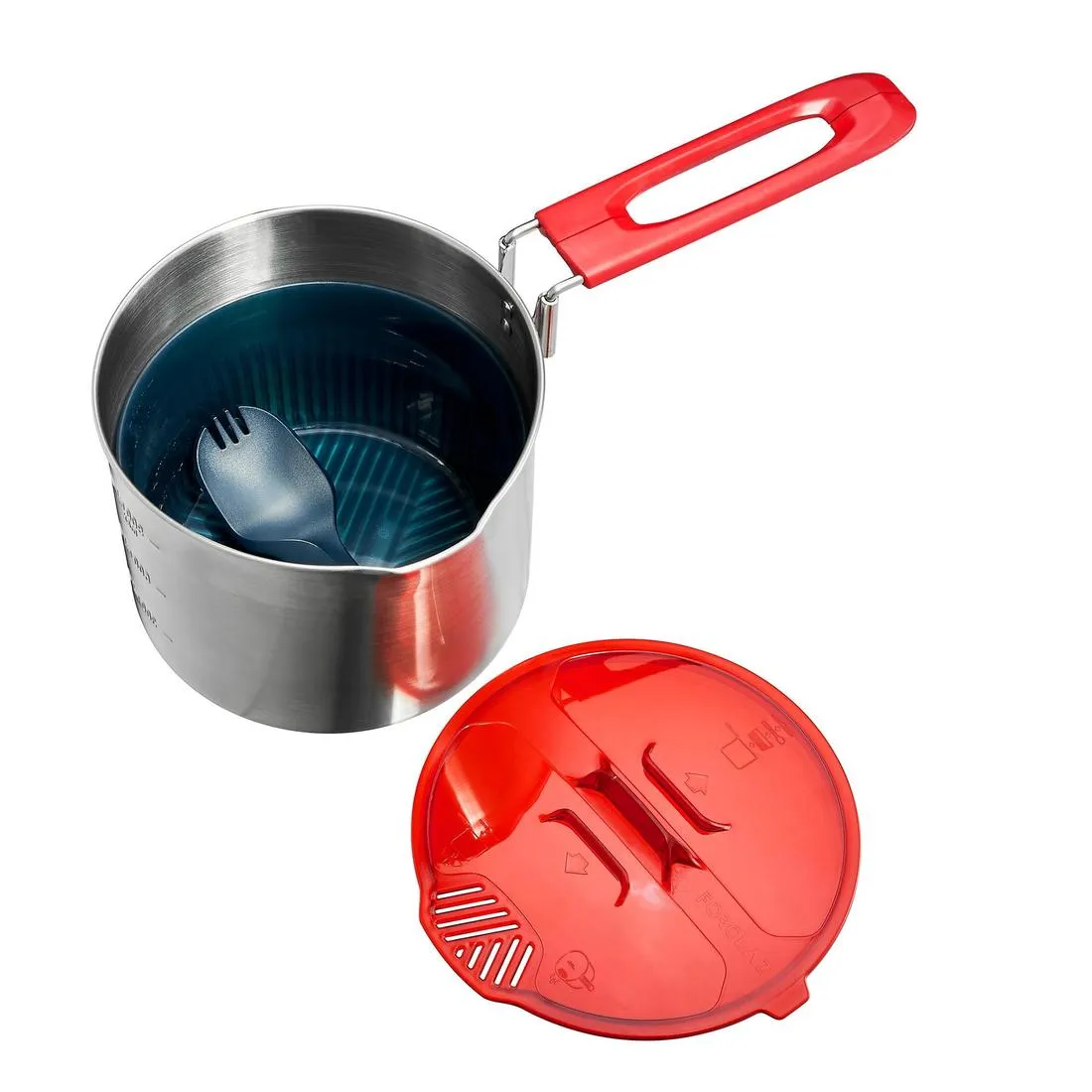 Trekking Cookset Stainless Steel 0.9 L 1 Person - Trek 500