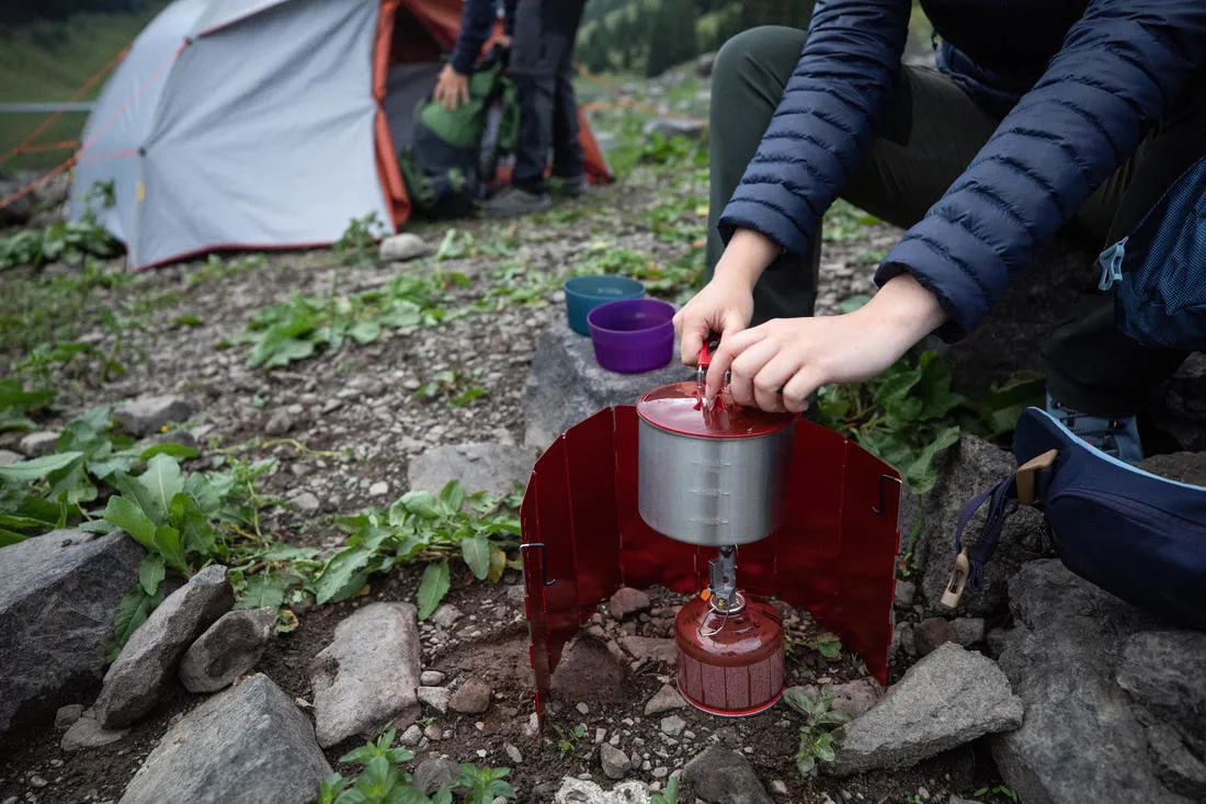 Trekking Cookset Stainless Steel 0.9 L 1 Person - Trek 500