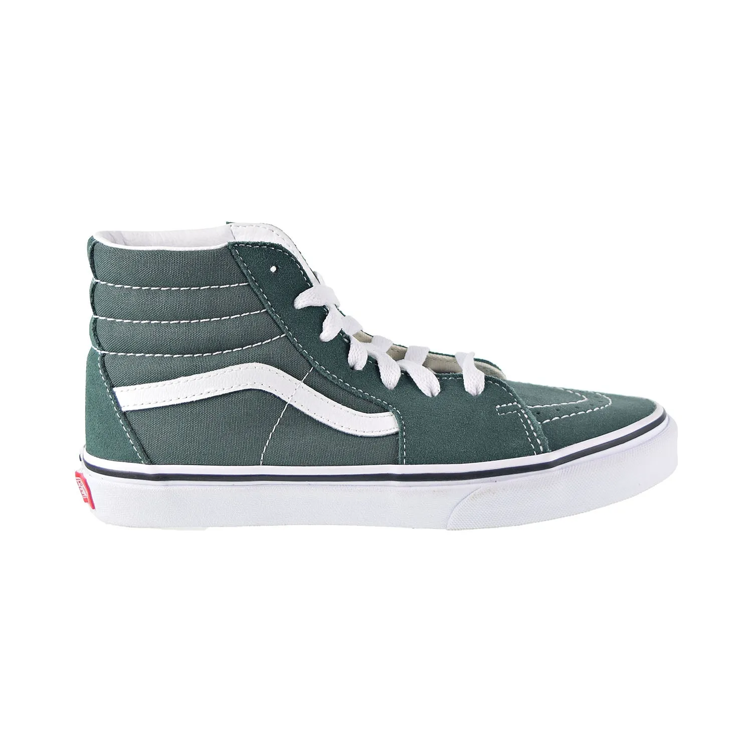 Vans Sk8-Hi Big Kids Shoes Trekking Green-True White