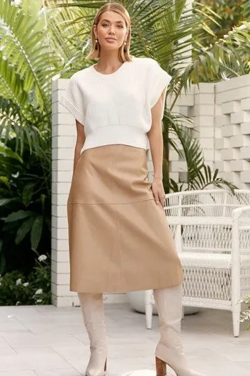 Victoria Faux Leather Skirt