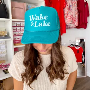 Wake & Lake Teal Foam Trucker Hat