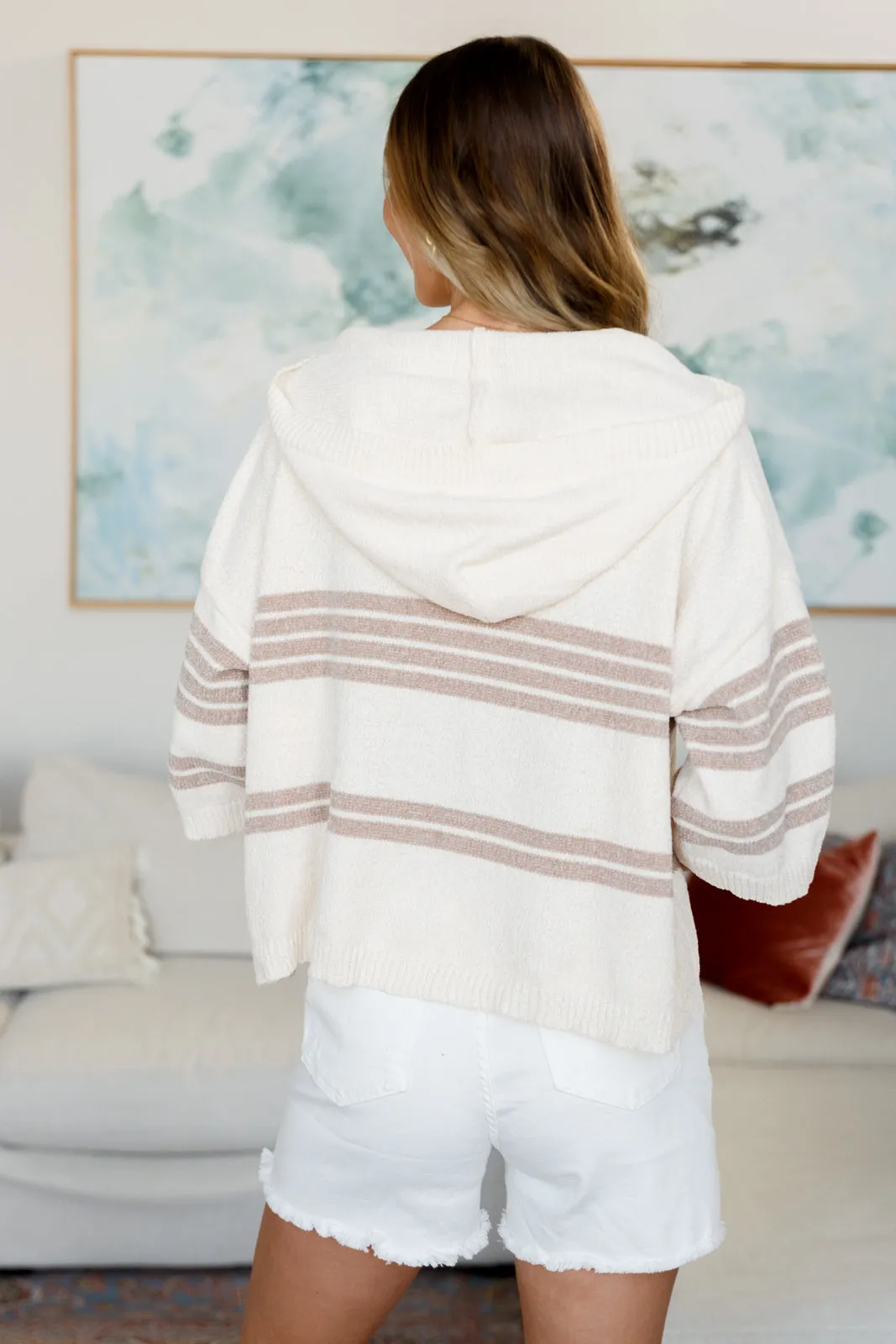 White Birch Don't Forget the Cold Foam Striped Hoodie