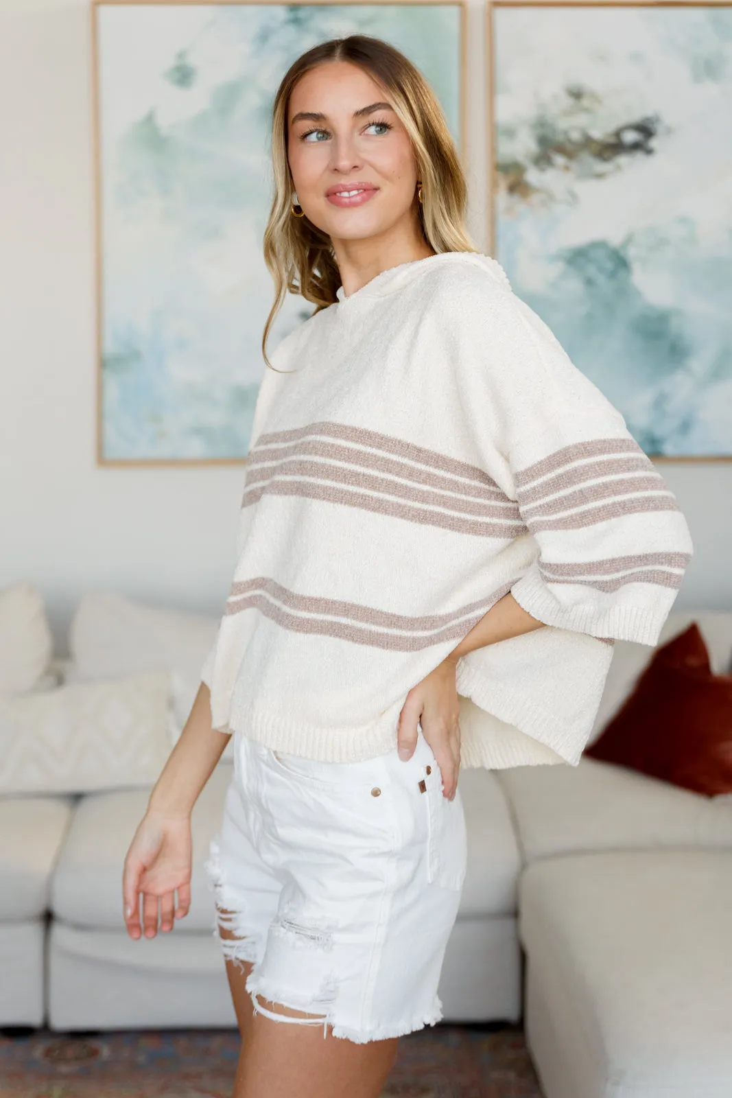 White Birch Don't Forget the Cold Foam Striped Hoodie
