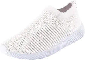 Women's Fashion Sneaker Non Slip Breathable Lightweight Comfortable Lace Up Womens Running Shoes Arch Support Loafers Women White Shoes for Women Sneakers