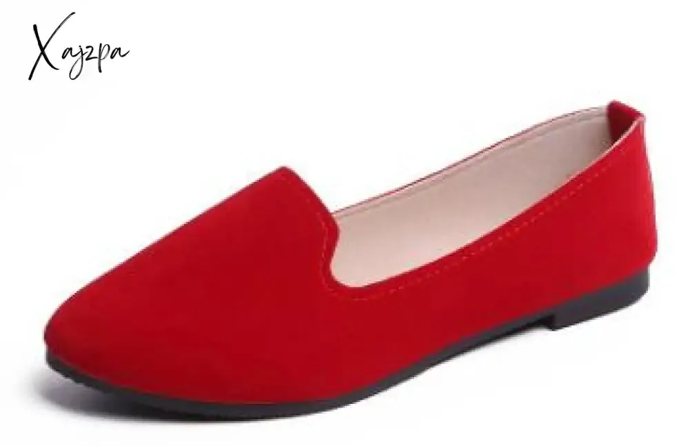 Xajzpa - Women's Flats Women Shoes Candy Color Woman Loafers Spring Autumn Flat Shoes Women Zapatos Mujer Summer Shoes Size 35-43